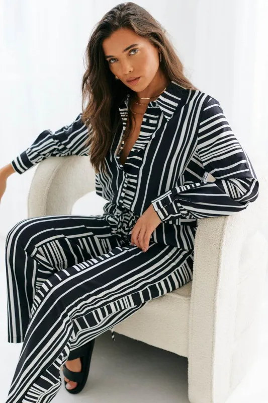 Abstract Stripe Co-Ord Shirt made by In the style