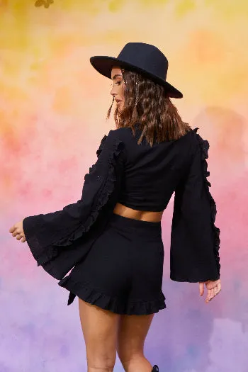 Textured Tie Front Coord Top sold by Chi Chi London product image thumbnail 4