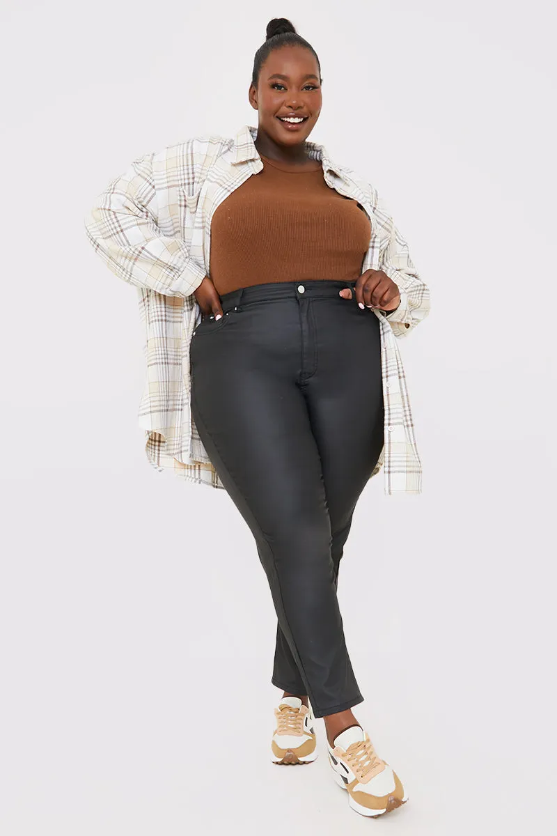 Coated High Waisted Jeans sold by Chi Chi London product image thumbnail 4