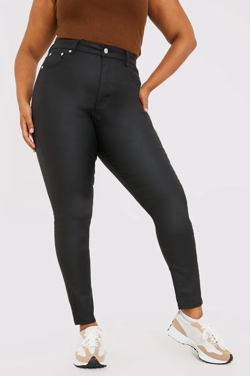 Coated High Waisted Jeans sold by Chi Chi London product image thumbnail 2