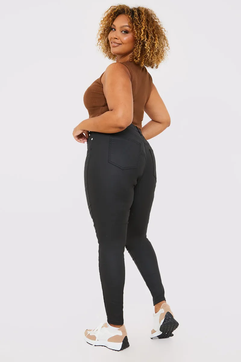 Coated High Waisted Jeans sold by Chi Chi London product image thumbnail 3
