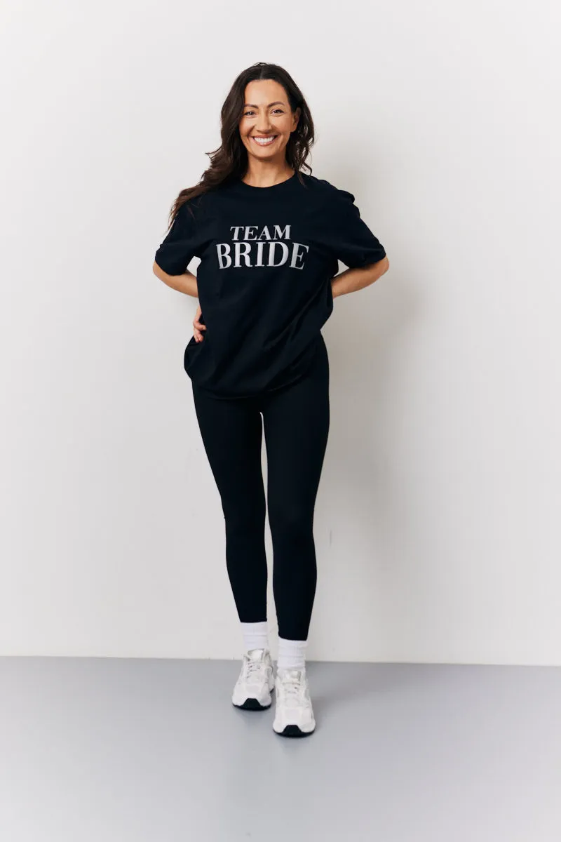 Black Team Bride Slogan T-Shirt sold by Chi Chi London product image thumbnail 2