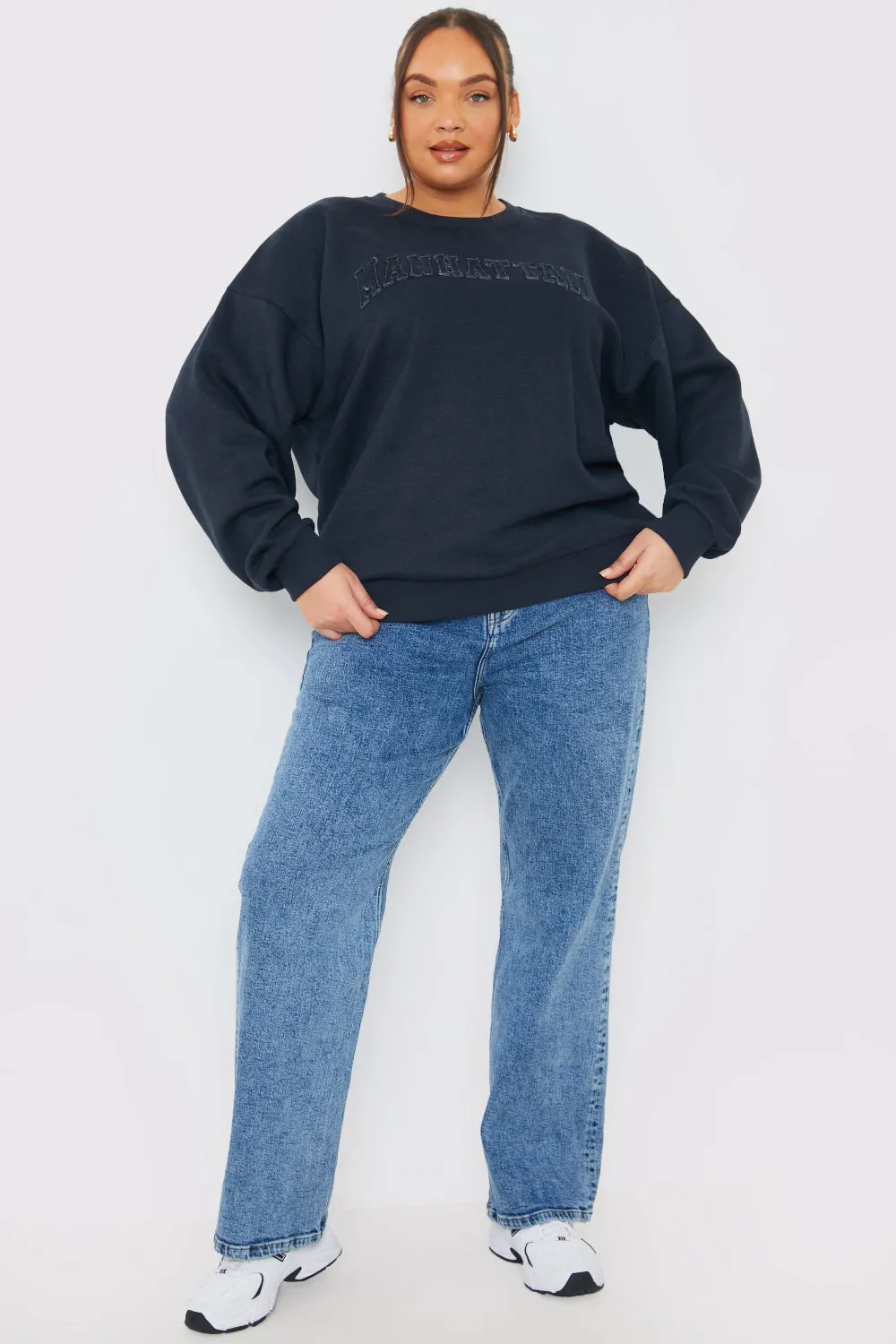 Embroidered Distressed Oversized Sweatshirt sold by Chi Chi London product image thumbnail 5
