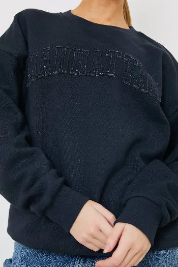 Embroidered Distressed Oversized Sweatshirt sold by Chi Chi London product image thumbnail 2
