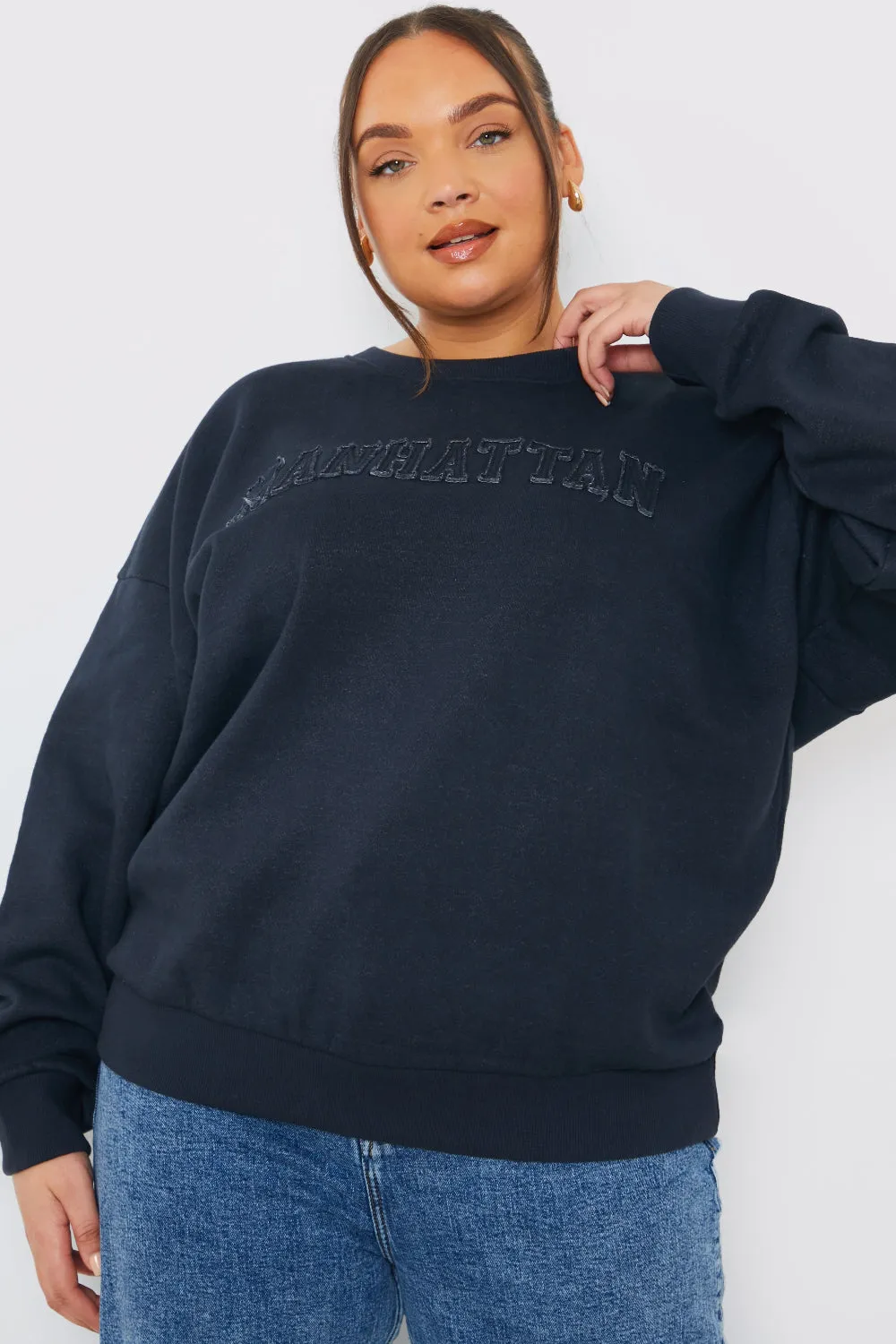 Embroidered Distressed Oversized Sweatshirt sold by Chi Chi London product image thumbnail 4