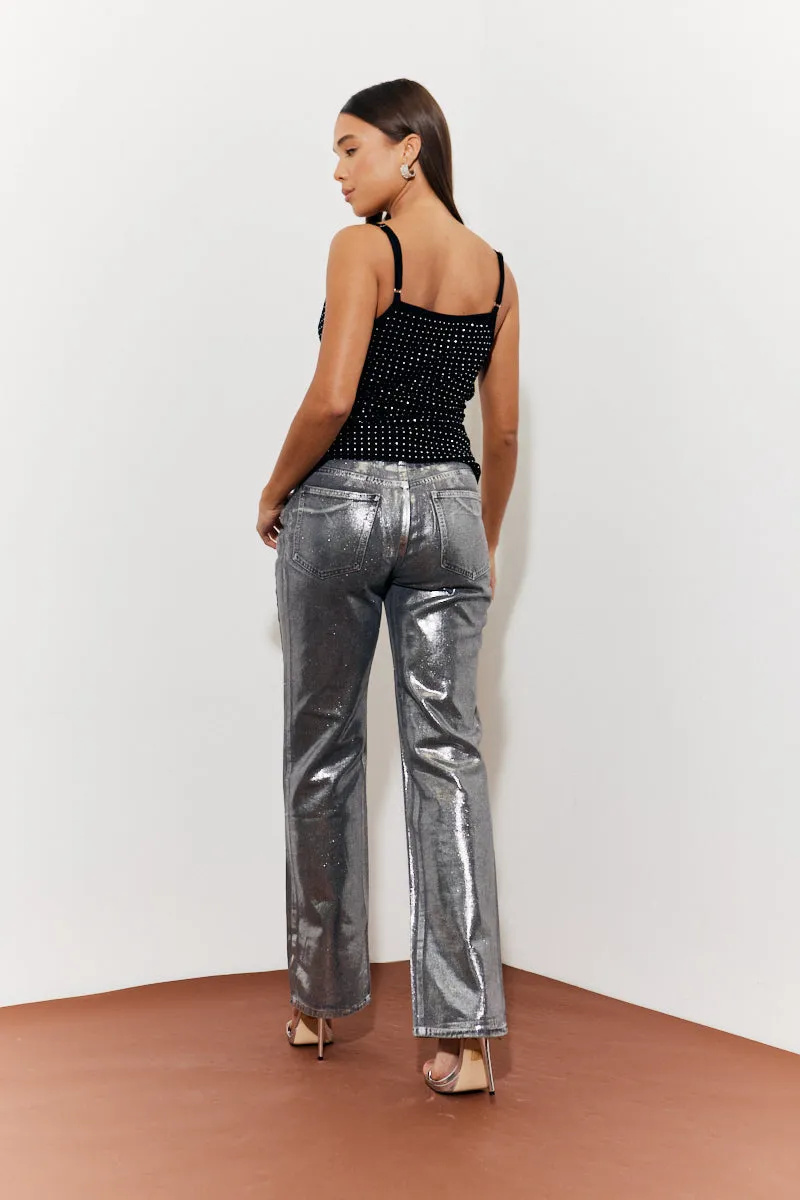 Cowl Neck Hotfix Camisole Top sold by Chi Chi London product image thumbnail 4