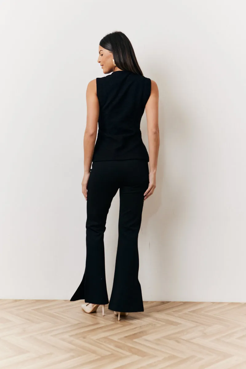 Occasion Black Flare Trousers sold by Chi Chi London product image thumbnail 4