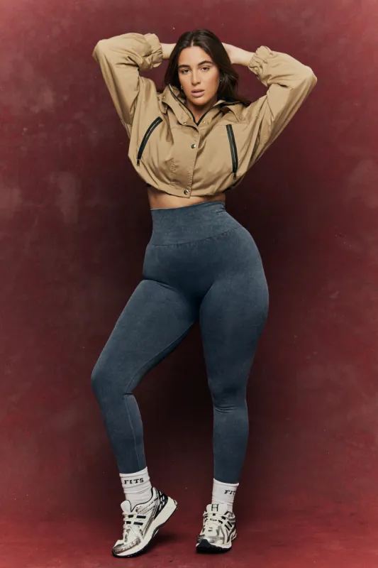 Charcoal Grey Seamless High Waist Bum Boosting Leggings made by In the style