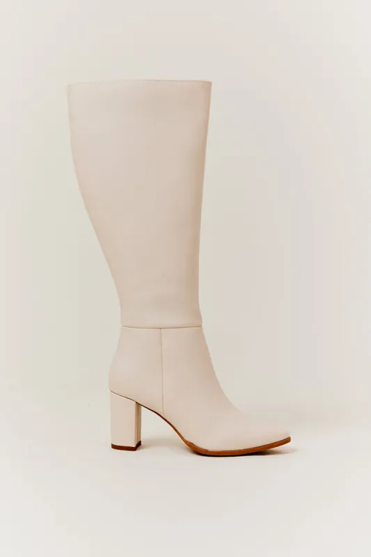 Kylie Heeled High Leg Boot made by In the style
