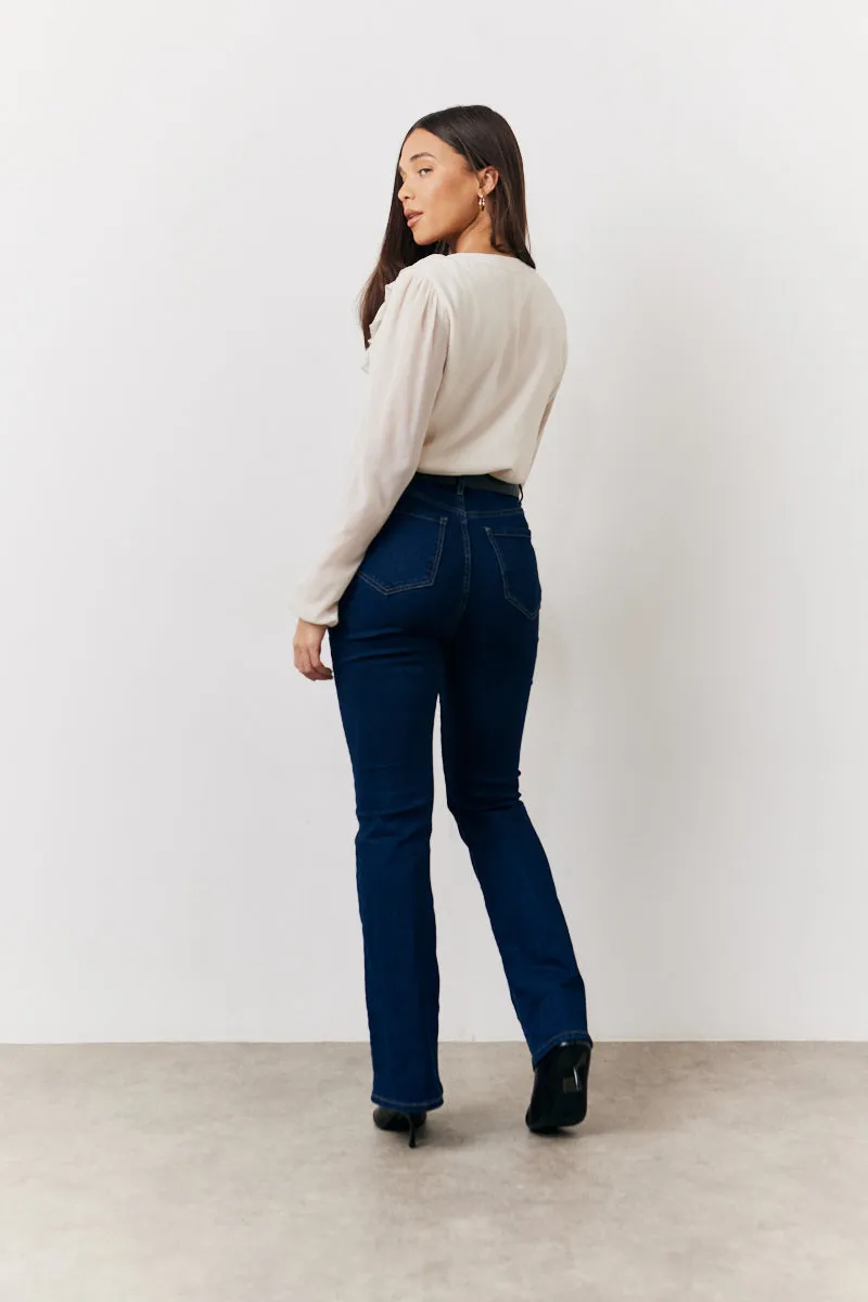 Cream Button Front Frill Bodysuit sold by Chi Chi London product image thumbnail 4