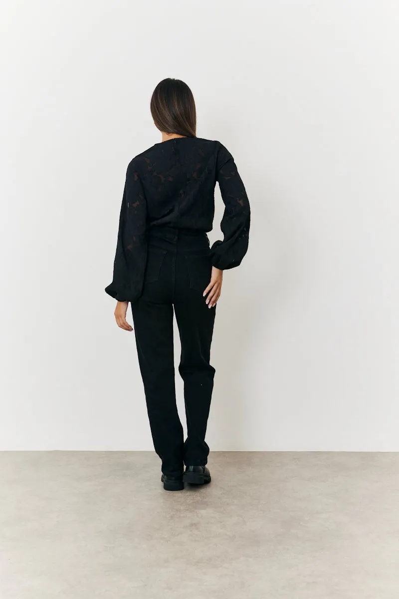 Jacquard Balloon Sleeve Bodysuit sold by Chi Chi London product image thumbnail 4