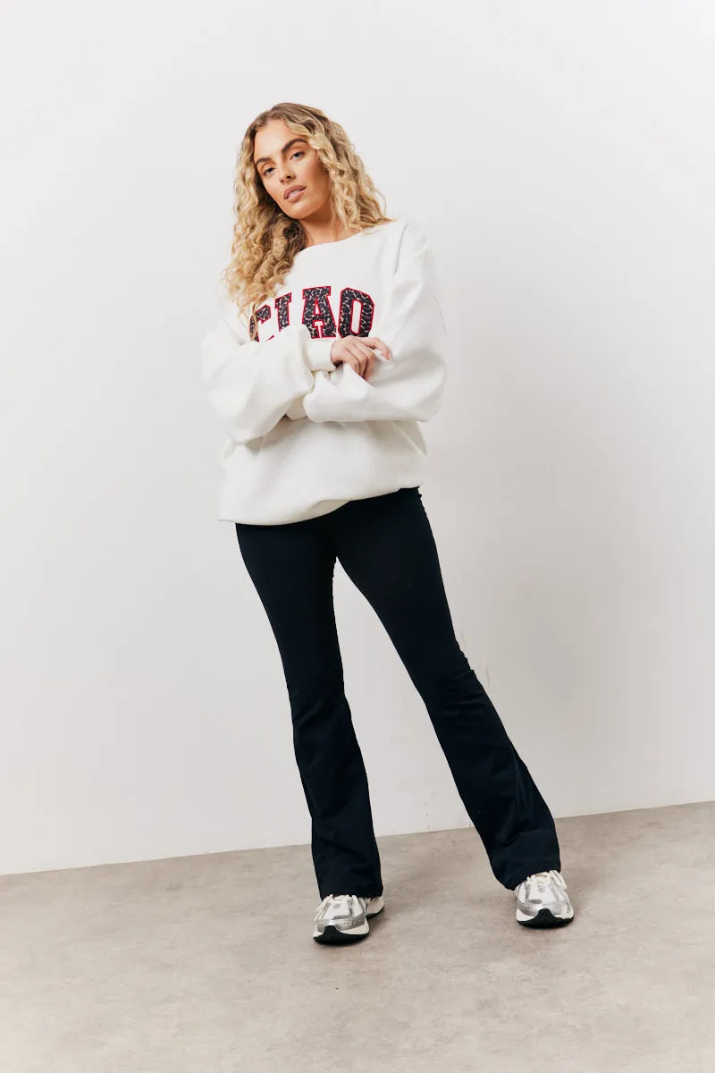 Black Kickflare Leggings sold by Chi Chi London