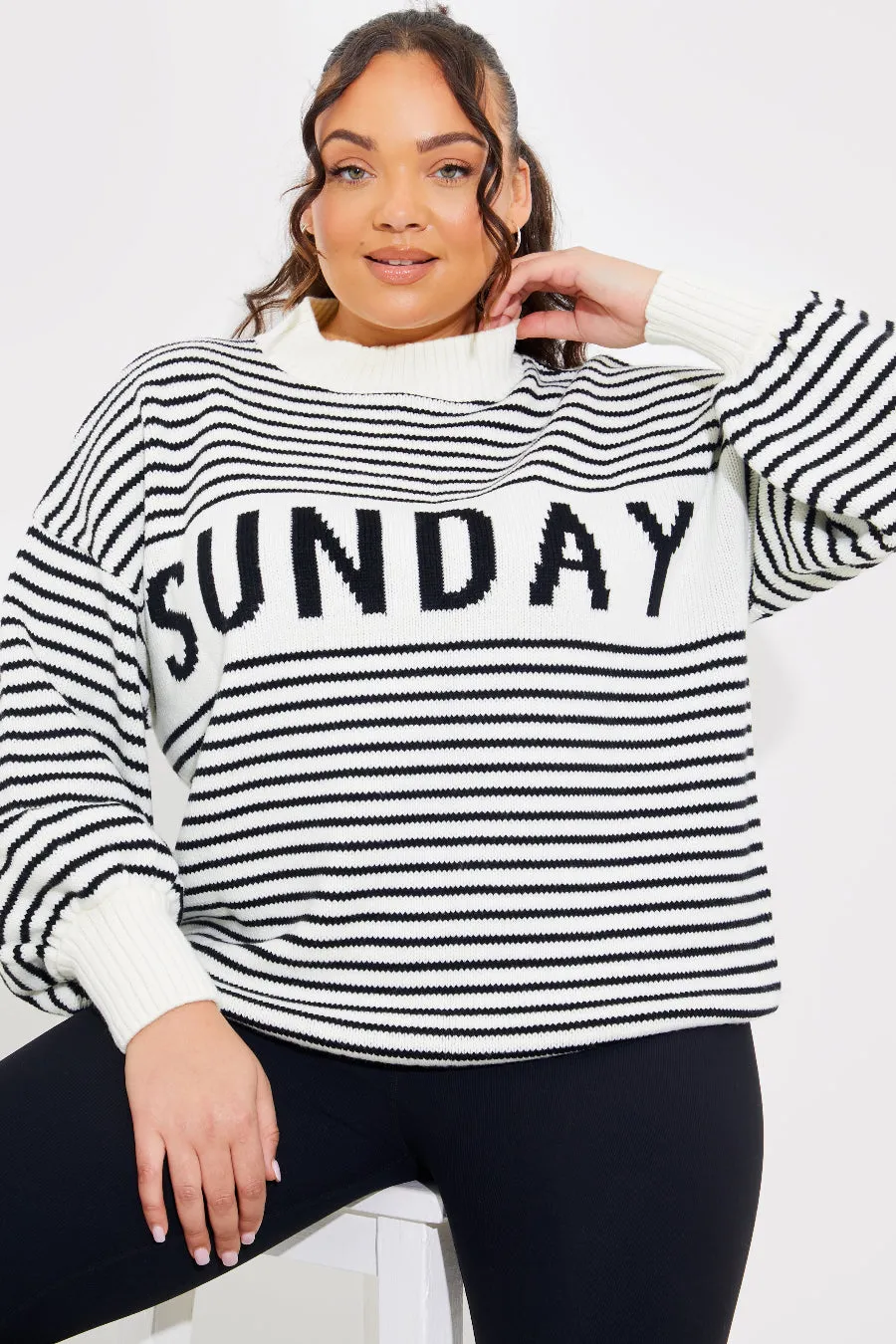 Stripe Sunday Knit Jumper sold by Chi Chi London product image thumbnail 5