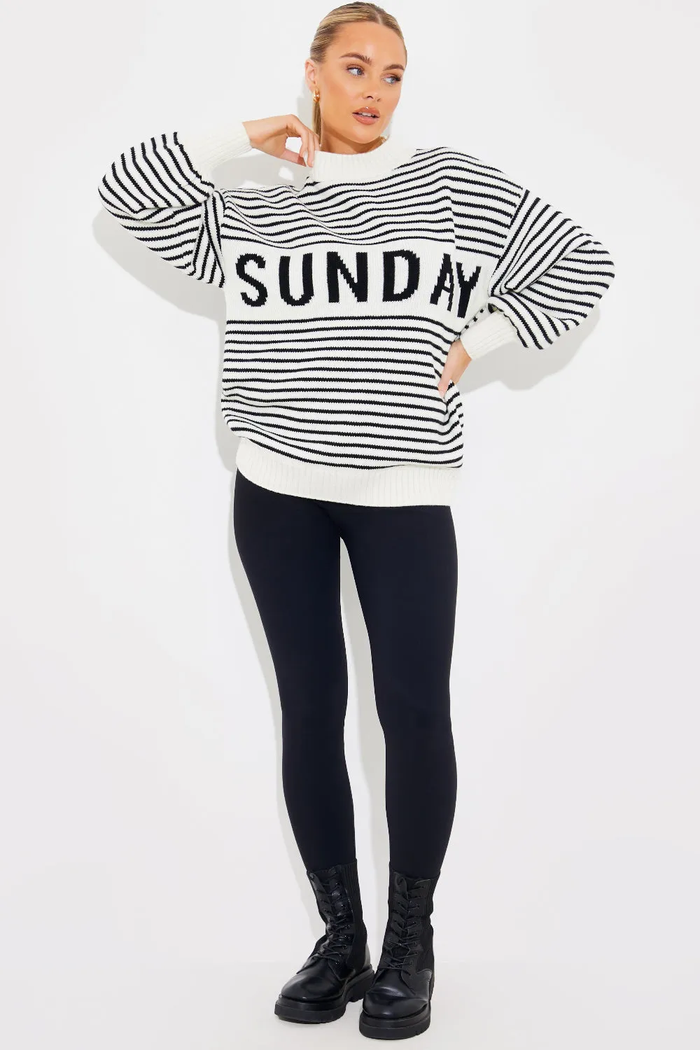 Stripe Sunday Knit Jumper sold by Chi Chi London product image thumbnail 2