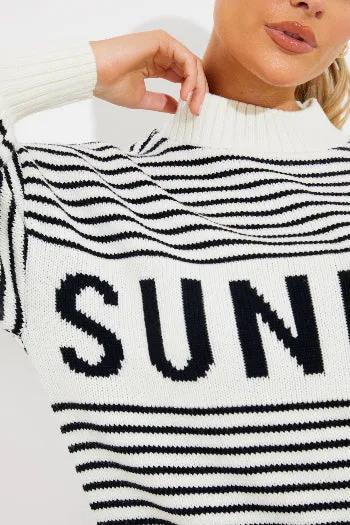 Stripe Sunday Knit Jumper sold by Chi Chi London product image thumbnail 3
