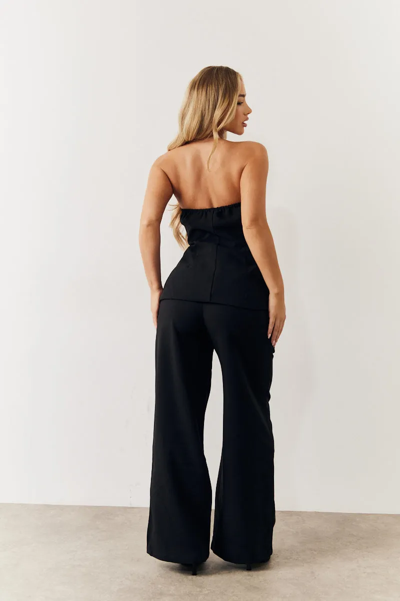 Black Bandeau Sweetheart Neckline Waistcoat sold by Chi Chi London product image thumbnail 3