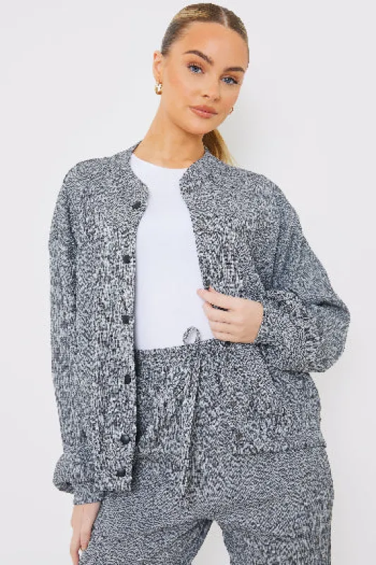 Textured Bomber Jacket made by In the style