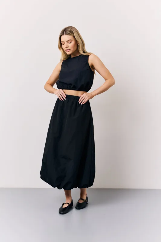 Black Balloon Co-Ord Midi Skirt made by In the style