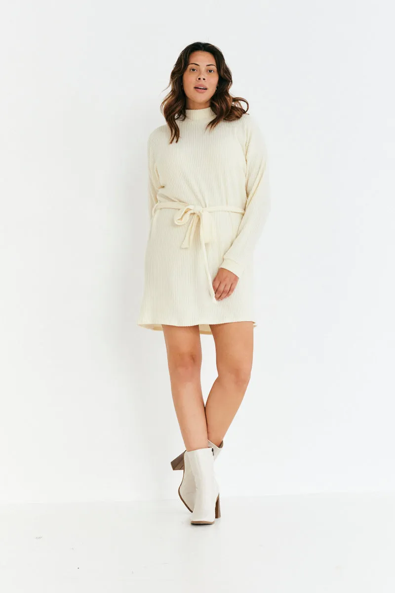 Brushed Rib Loose Belted Dress sold by Chi Chi London product image thumbnail 5