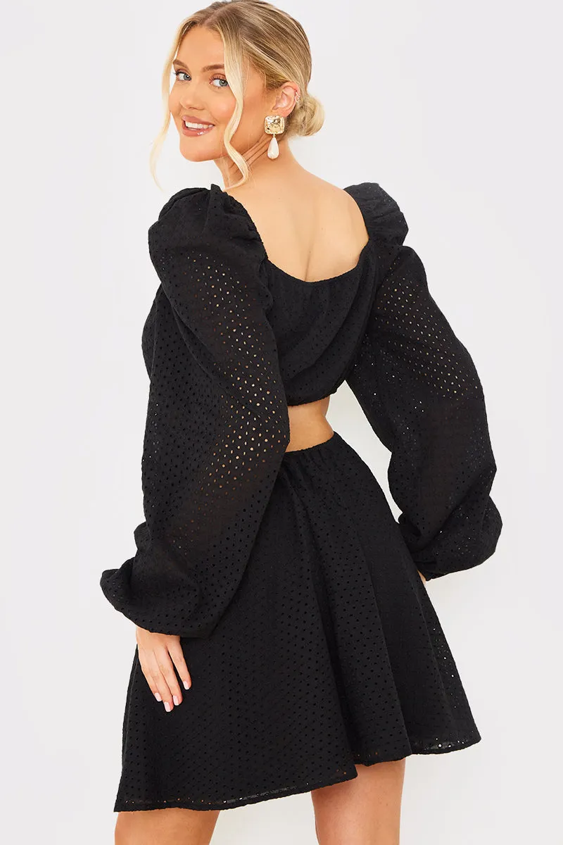 Broderie Cut Out Mini Dress sold by Chi Chi London product image thumbnail 4