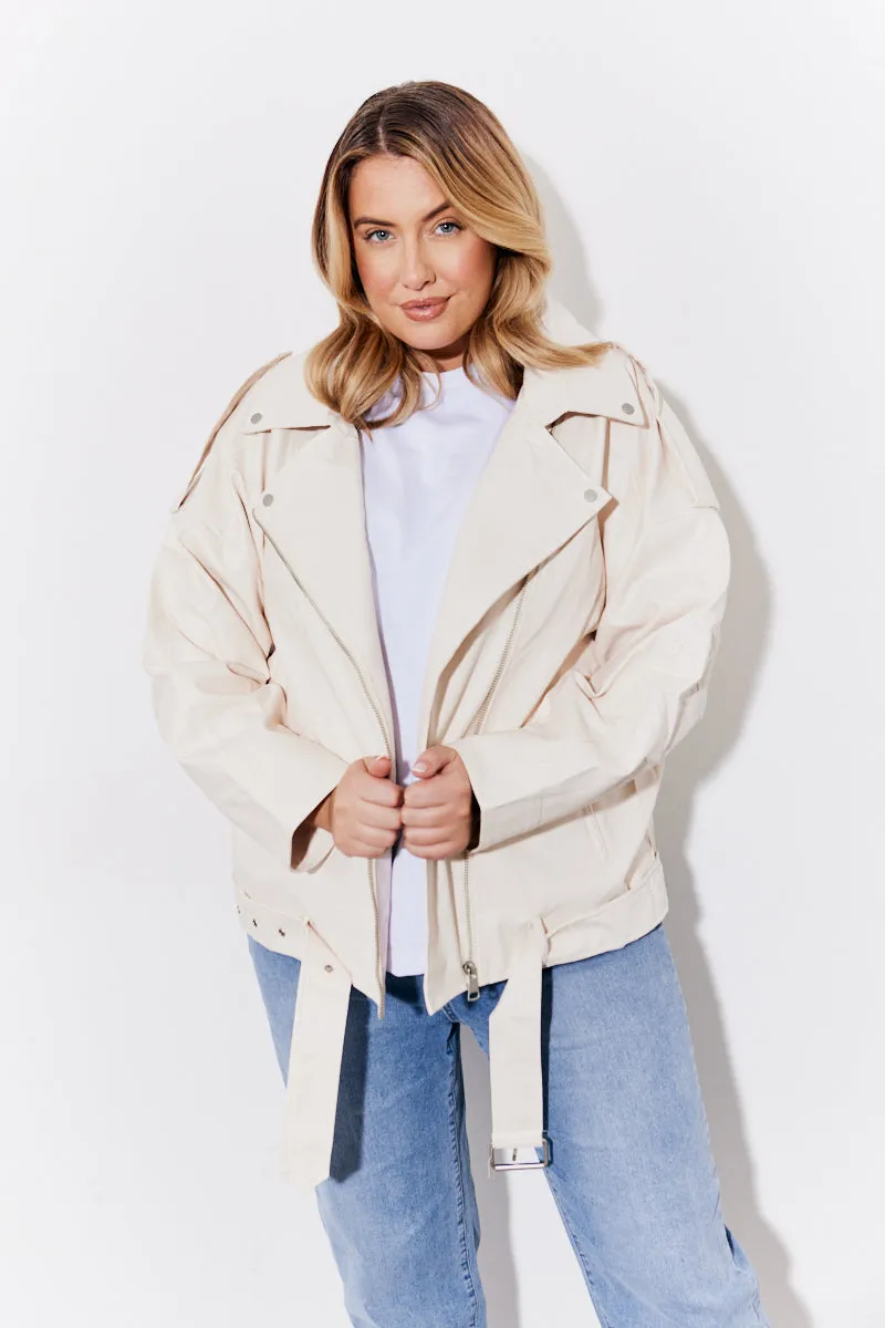 Faux Leather Biker Jacket sold by Chi Chi London product image thumbnail 4