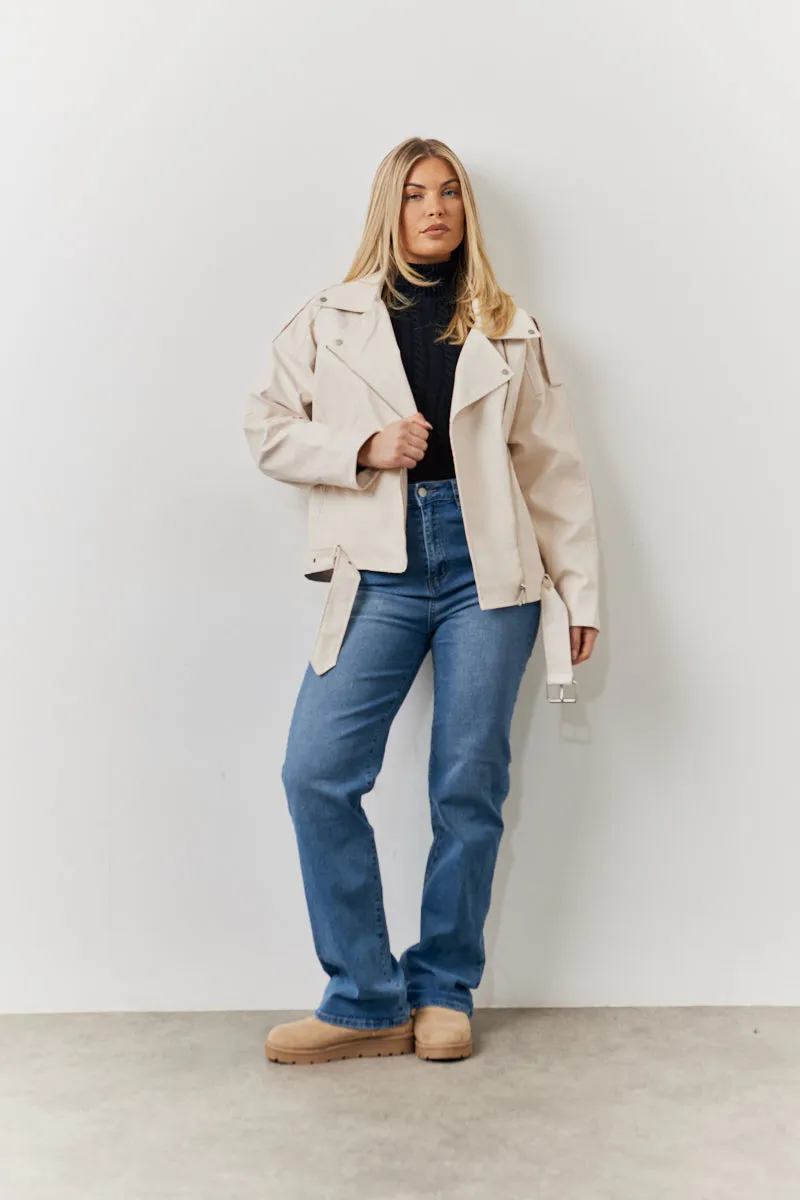 Faux Leather Biker Jacket sold by Chi Chi London product image thumbnail 2