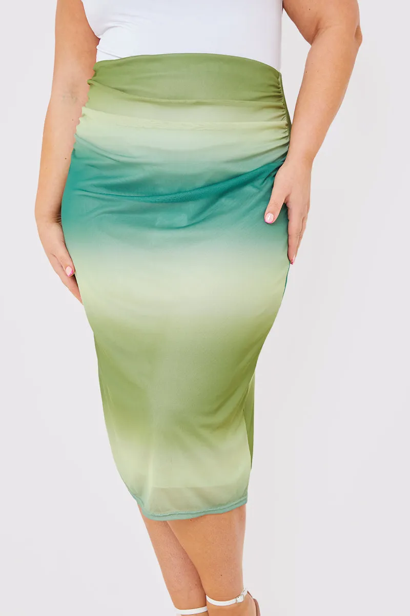 Ombre Mesh Midi Skirt sold by Chi Chi London product image thumbnail 2