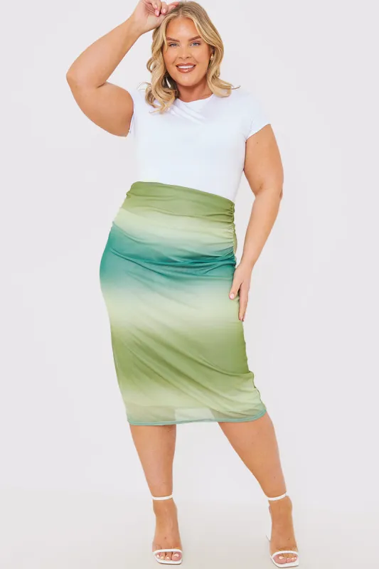 Ombre Mesh Midi Skirt made by In the style