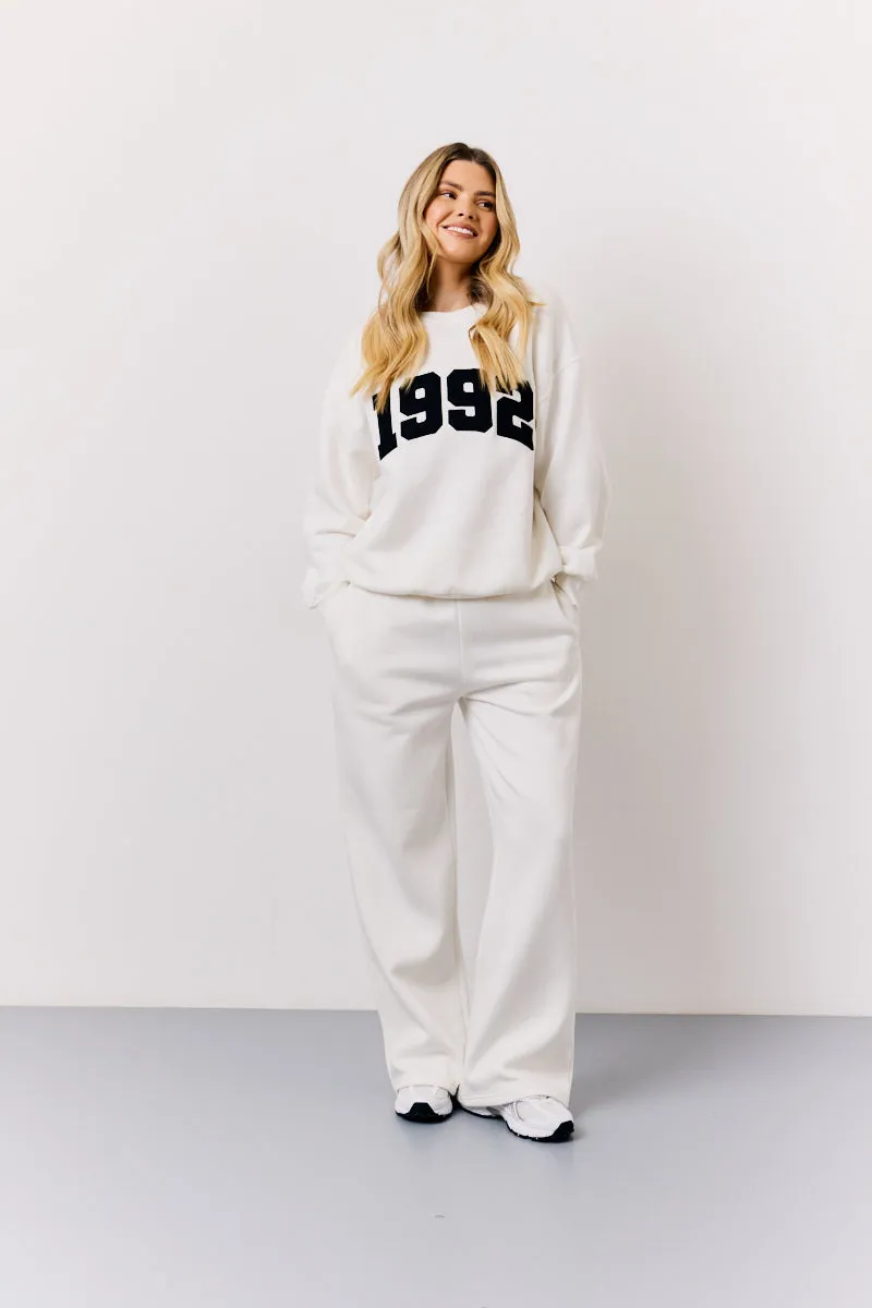 Cream 1992 Embroidered Slogan Sweatshirt sold by Chi Chi London product image thumbnail 2
