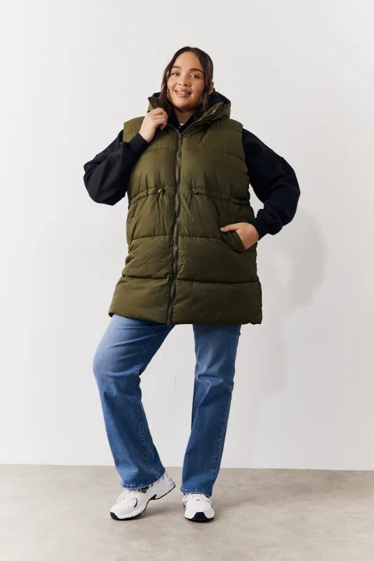 Cinched Waist Gilet made by In the style