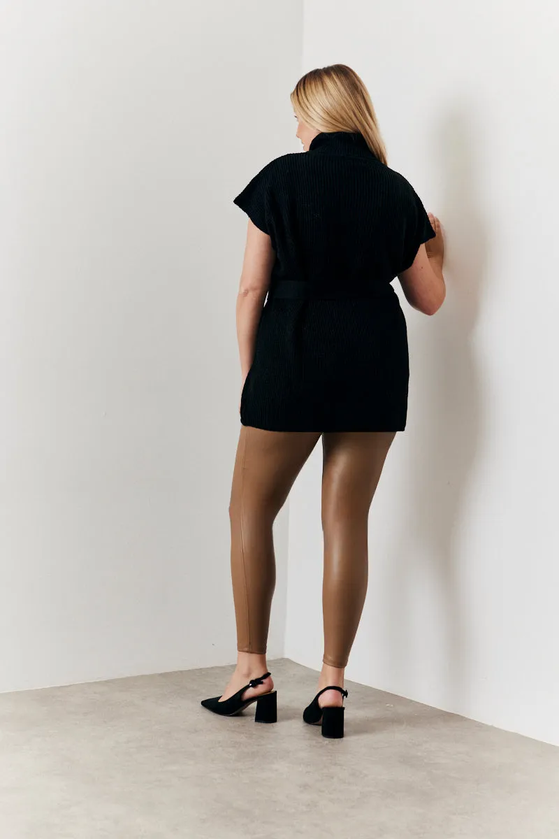 Perfect Sculpting High Waisted Leather Look Leggings sold by Chi Chi London product image thumbnail 3