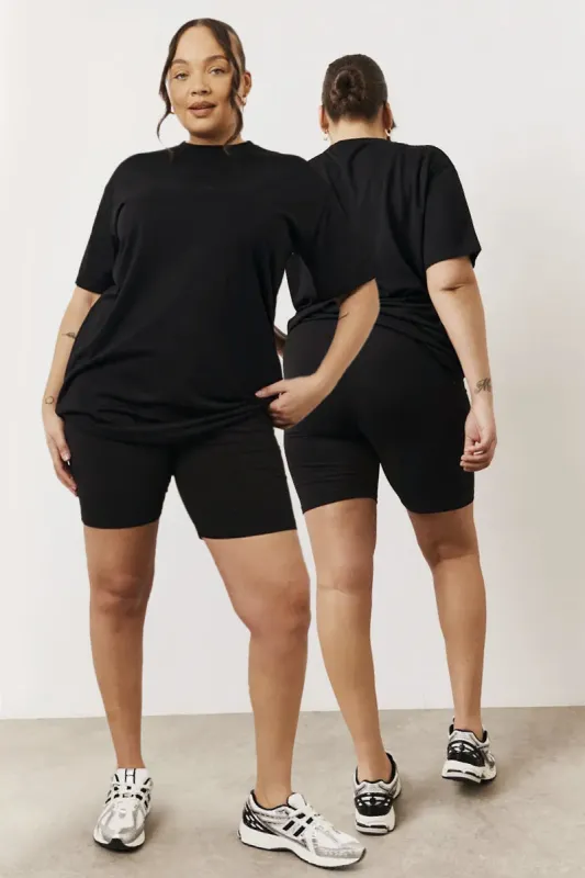 Black 2 Pack Cycling Short made by In the style
