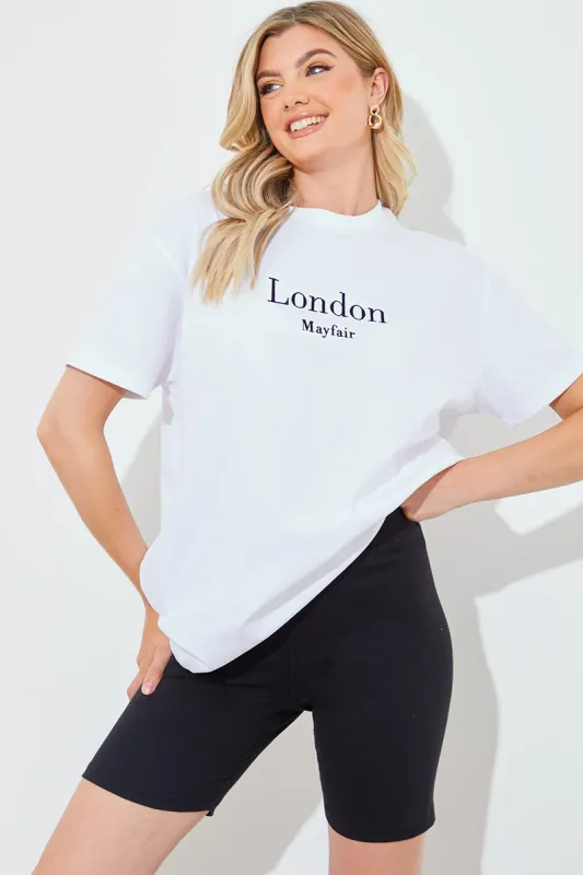 Ribbed High Waisted Cycling Shorts made by In the style