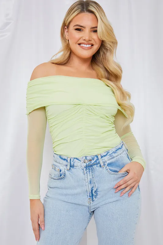 Mesh Bardot Top made by In the style
