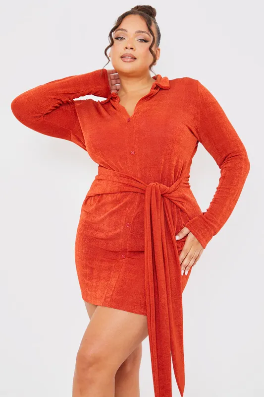 Tie Front Mini Dress made by In the style