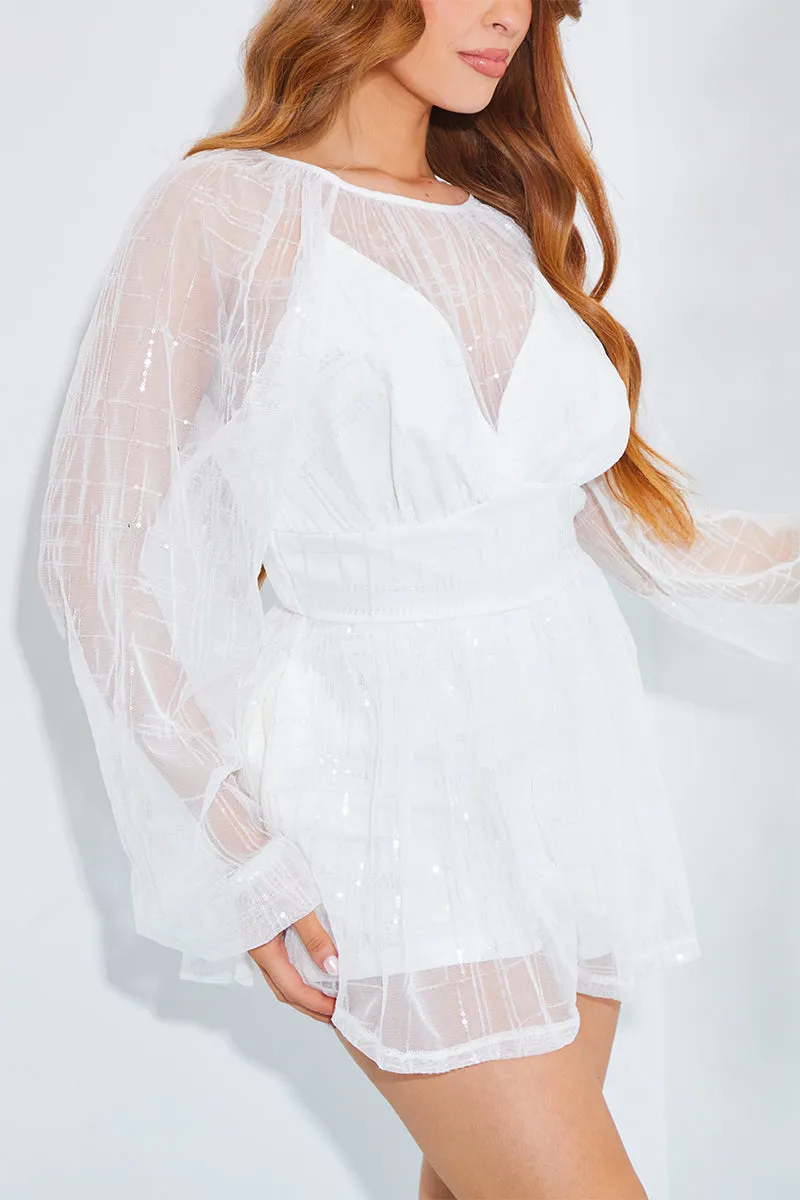 Premium Sequin Playsuit sold by Chi Chi London product image thumbnail 3