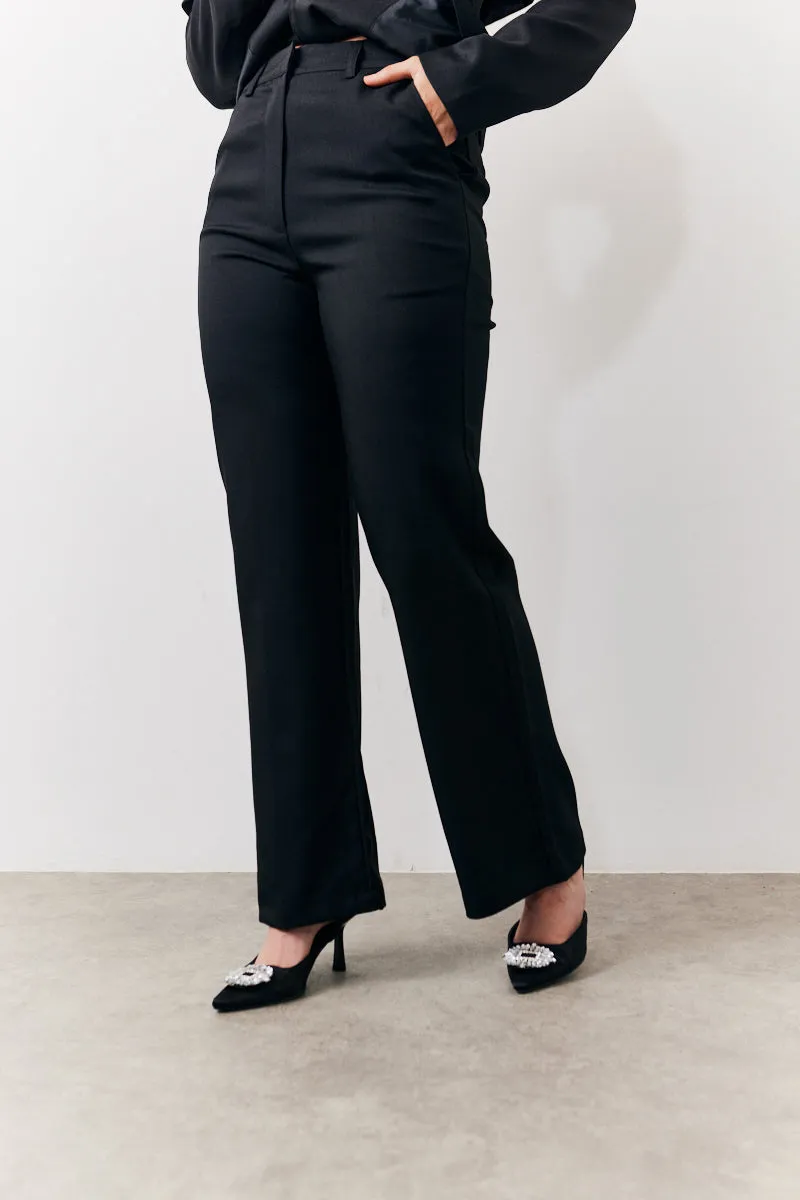 Black Tailored High Waist Trouser sold by Chi Chi London product image thumbnail 3