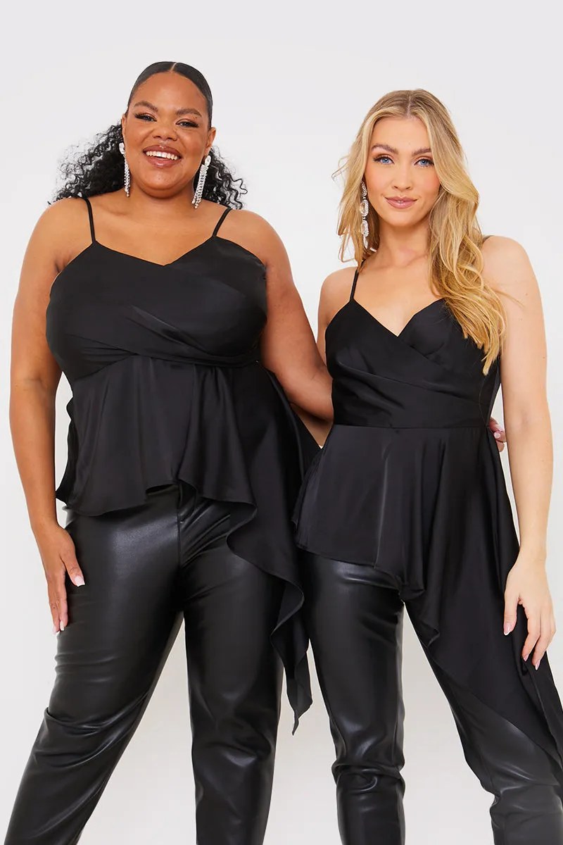 Satin Asymmetric Cami Top sold by Chi Chi London product image thumbnail 2