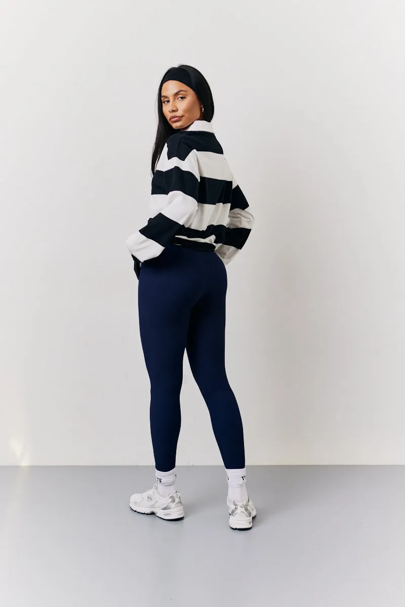 Navy High Waisted Sculpt and Control Leggings sold by Chi Chi London product image thumbnail 4