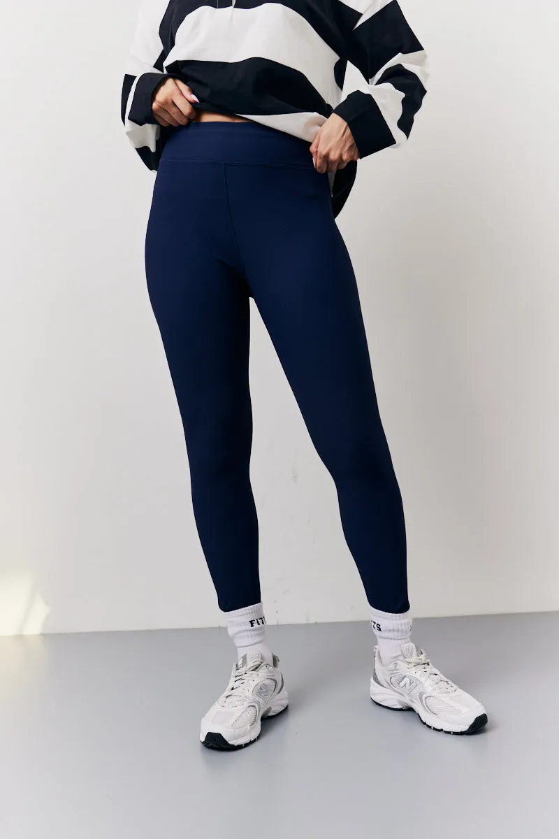 Navy High Waisted Sculpt and Control Leggings sold by Chi Chi London product image thumbnail 2