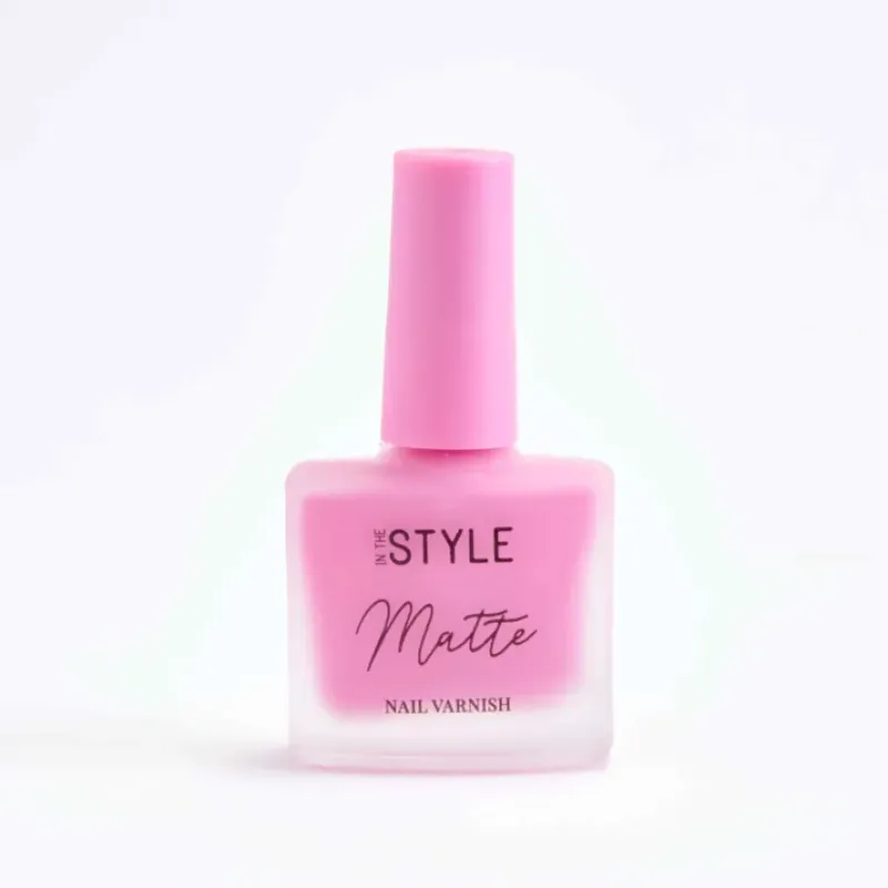 Matte Nail Varnish Flaming Pink made by In the style