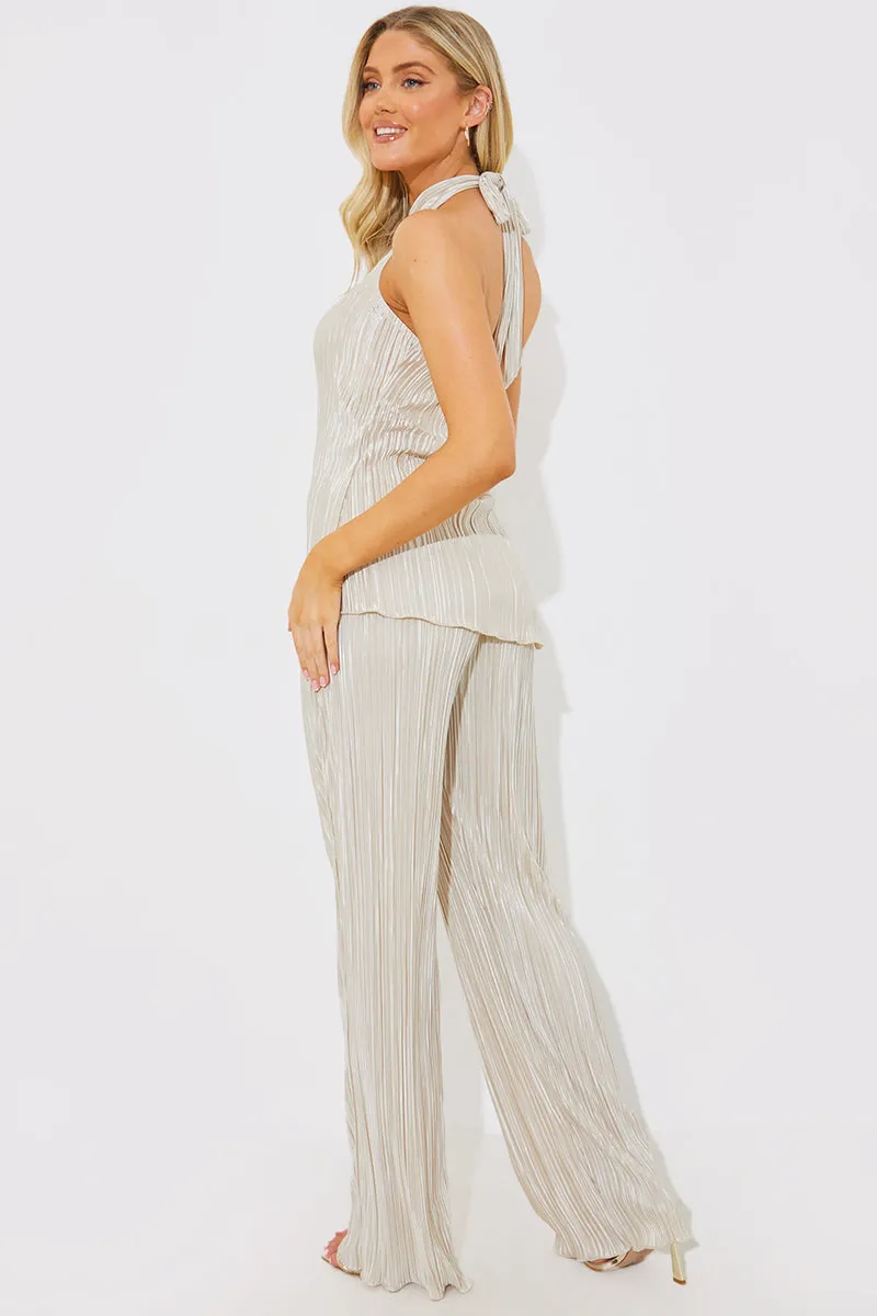 Plisse Wide Leg Co-Ord Trousers sold by Chi Chi London product image thumbnail 3