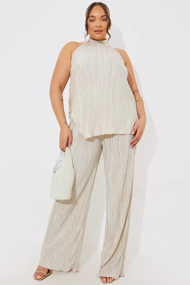 Plisse Wide Leg Co-Ord Trousers sold by Chi Chi London product image thumbnail 4