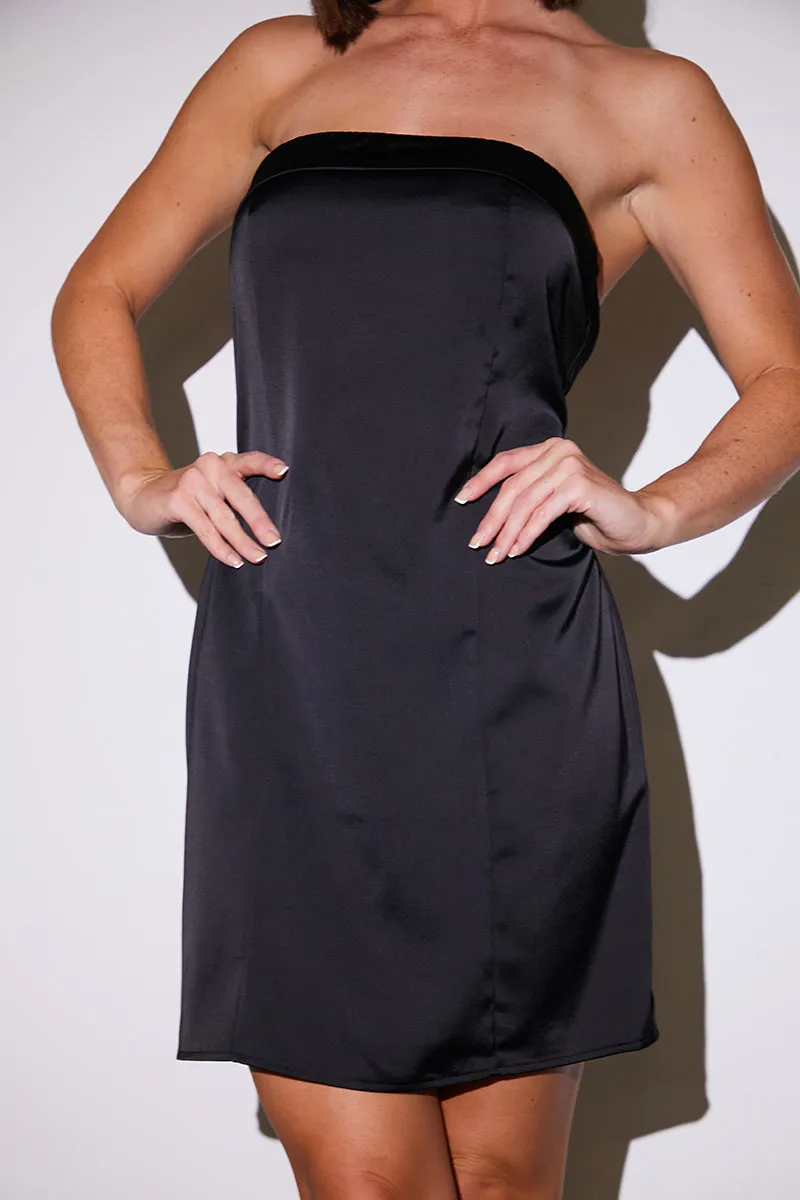Satin Bandeau Mini Dress sold by Chi Chi London product image thumbnail 3