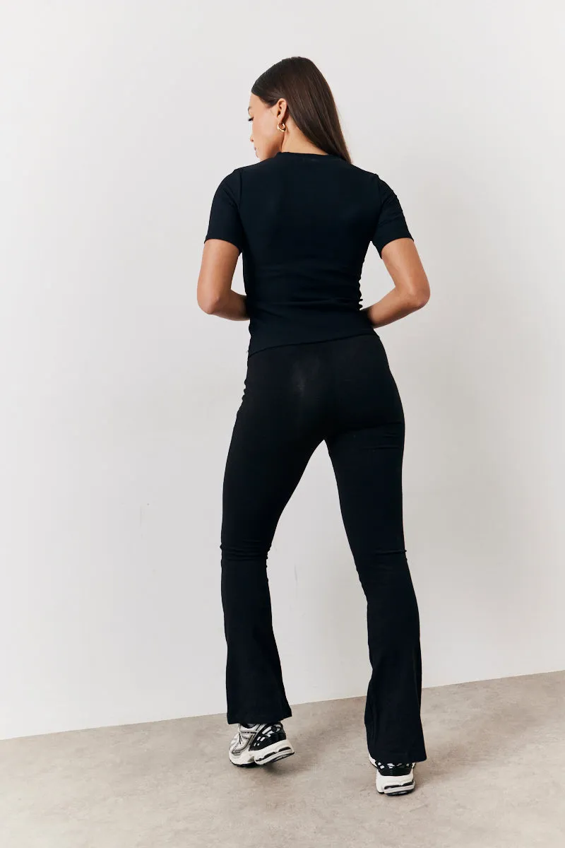 Black 2 Pack Jersey Kickflare and Legging sold by Chi Chi London product image thumbnail 5