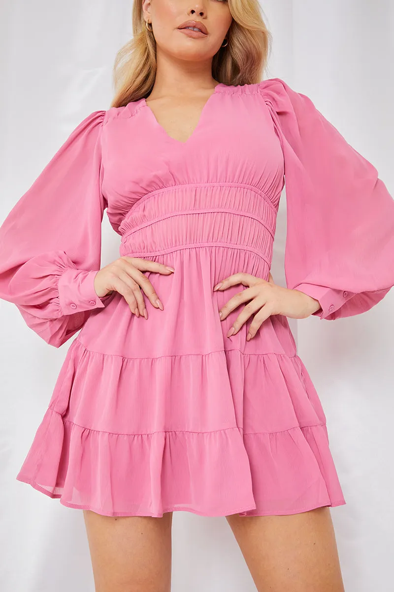 Shirred Waist Tiered Dress sold by Chi Chi London product image thumbnail 3