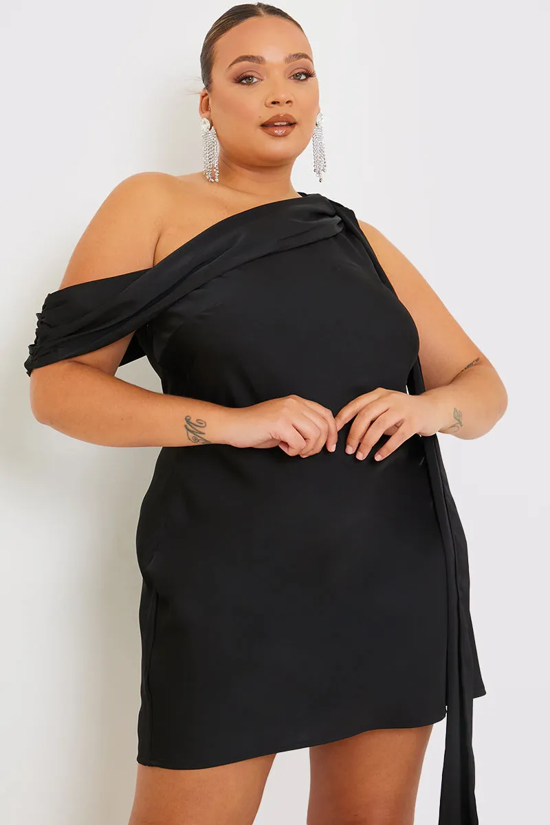 Satin Asymmetric Neckline Mini Dress sold by Chi Chi London product image thumbnail 5