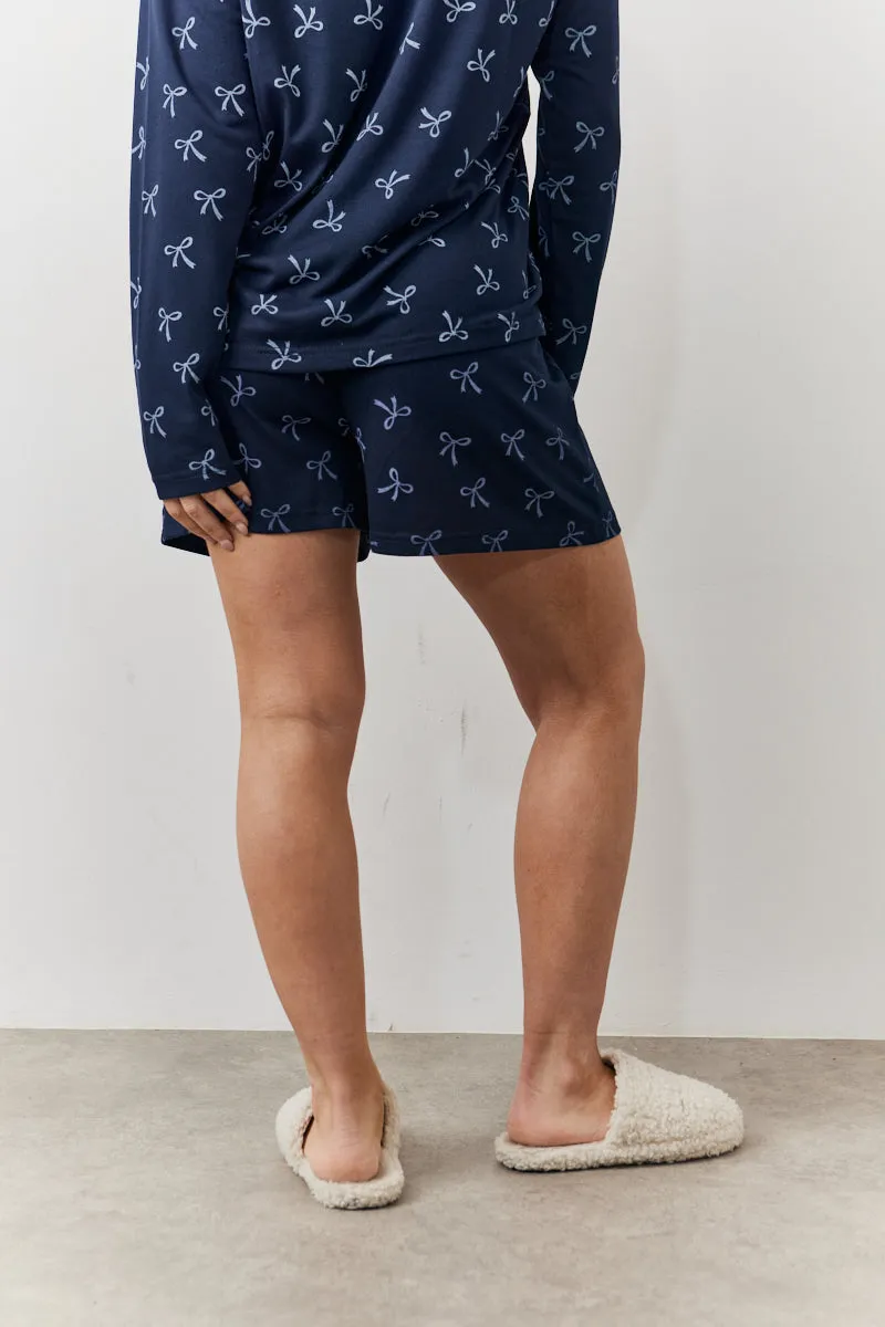 Bow Print Long Sleeve and Short PJ Set sold by Chi Chi London product image thumbnail 5