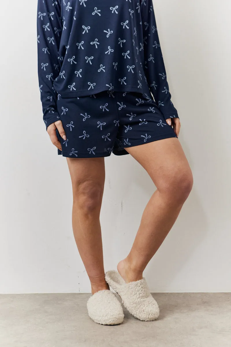 Bow Print Long Sleeve and Short PJ Set sold by Chi Chi London product image thumbnail 3