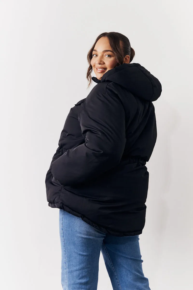 Hooded Drawstring Waist Puffer Coat sold by Chi Chi London product image thumbnail 5